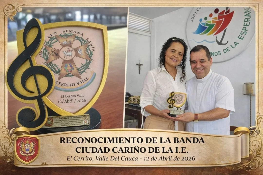 Reconocimiento a la Banda Ciudad Cariño de la Institución Educativa Jorge Isaacs, El Cerrito - Valle del Cauca, 12 de abril de 2026